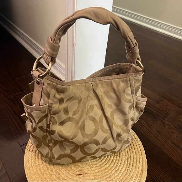 Coach Signature Canvas Leather handle Bag - Picture 7 of 13